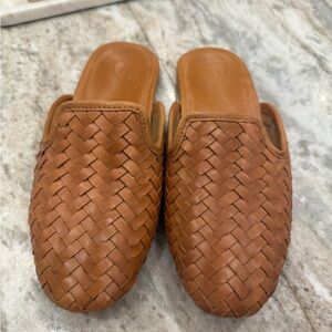 Woven Leather Men's Shoes - Tan